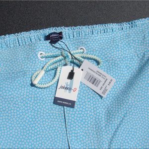 Johnnie-O Breaker Blue Dot Print Swim Trunks